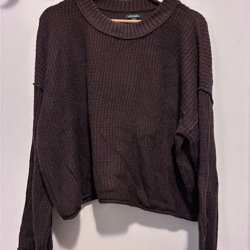 Wild Fable Dark Brown Knit Sweater